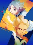 Rating: s Tags: Male, Blue Hair, Blue Eyes, Red Eyes, Short Hair, White Hair, Happy, Blonde Hair, Two Males, Dark Skin, Spiky Hair, Inazuma Eleven, Duo, Smile, Fubuki Shirou, Gouenji Shuuya, Miyukiko