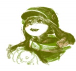 Rating: s Tags: Male, Monochrome, Hat, Green, Happy, Anthro, Kemonomimi, Solo, Klonoa, Klonoa (Character)