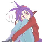 Rating: s Tags: Male, Fanart, Purple Eyes, Yu-Gi-Oh!, Boots, Short Hair, Pink Hair, Purple Hair, Shoes, Coat, Sitting, Ahoge, Pants, Open Mouth, White Background, Pixiv, Solo, Text, Simple Background, Long Sleeves, Japanese Text, Bent Knees, Fanart From Pixiv, Two-tone Hair, 1:1 Ratio, Light Background, Yu-Gi-Oh! ARC-V, Yuri (Yu-Gi-Oh! ARC-V), Pixiv Id 11331539