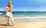 Rating: s Tags: Female, Couple, Male, Beach, Water, Long Hair, Ocean, Short Hair, Hug, BLEACH, Kurosaki Ichigo, Orange Hair, Inoue Orihime, Barefoot, Holding Close, Juhani