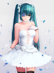 Rating: q Tags: Female, Ecchi, Fanart, Twin Tails, Flower, Rose (Flower), Dress, White Dress, Hatsune Miku, Long Hair, Ribbon, Gloves, See Through Clothes, Vocaloid, Eyepatch, Bows (Fashion), Petal, Zettai Ryouiki, White Outfit, Pixiv, Alternate Outfit, Rose Petals, Solo, Aqua Eyes, Thigh Highs, Blue Flower, Smile, Hand on Chest, Sleeveless, Eye Flower, White Gloves, Lace, Short Dress, Sleeveless Dress, Fanart From Pixiv, Closed Mouth, Looking At Camera, Black Legwear, Strapless, White Bow, Holding Clothes, Strapless Dress, Choker, White Ribbon, One Eye Showing, Lace Gloves, Slight Smile, White Handwear, Exposed Shoulders, Hair Ribbon, Pixiv Id 2031212 Rating: q Tags: Female, Ecchi, Fanart, Twin Tails, Flower, Rose (Flower), Dress, White Dress, Hatsune Miku, Long Hair, Ribbon, Gloves, See Through Clothes, Vocaloid, Eyepatch, Bows (Fashion), Petal, Zettai Ryouiki, White Outfit, Pixiv, Alternate Outfit, Rose Petals, Solo, Aqua Eyes, Thigh Highs, Blue Flower, Smile, Hand on Chest, Sleeveless, Eye Flower, White Gloves, Lace, Short Dress, Sleeveless Dress, Fanart From Pixiv, Closed Mouth, Looking At Camera, Black Legwear, Strapless, White Bow, Holding Clothes, Strapless Dress, Choker, White Ribbon, One Eye Showing, Lace Gloves, Slight Smile, White Handwear, Exposed Shoulders, Hair Ribbon, Pixiv Id 2031212