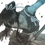 Rating: s Tags: Male, Fanart, Monochrome, Arrow, Long Hair, Ponytail, Bow (weapon), Bows (Fashion), Fight Stance, Weapons, Archery, Pixiv, Traditional Clothes, Solo, Japanese Clothes, Spot Color, Fanart From Pixiv, Looking At Camera, Drifters (Manga), Nasu No Yoichi, Pixiv Id 5138099