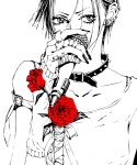 Rating: s Tags: Female, Monochrome, Flower, Rose, Microphone, Nana, Ai Yazawa, Nana Osaki, Spot Color