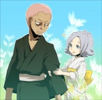 Rating: s Tags: Couple, Male, Fanart, Flower, Kimono, Short Hair, Yaoi, Pink Hair, Gray Hair, Two Males, Open Mouth, Pixiv, Traditional Clothes, Inazuma Eleven, Mole, Japanese Clothes, Duo, Level-5, Fubuki Shirou, Someoka Ryuugo, Question Mark, Fanart From Pixiv, Ang-era