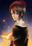 Rating: s Tags: Male, Fanart, Brown Hair, Blue Eyes, Hat, Butterfly, Back, Umineko No Naku Koro Ni, Kanon (Umineko), Pixiv, Solo, Looking Back, Beret, Kurosaki Saori