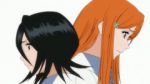 Rating: s Tags: Female, Long Hair, Black Hair, Short Hair, Bleach, Kuchiki Rukia, Orange Hair, Shinigami, Screenshot, Two Girls, Inoue Orihime, Duo