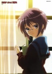 Rating: s Tags: Glasses, Suzumiya Haruhi no Yuuutsu, Short Hair, Book, Window, Ito Noizi