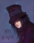 Rating: s Tags: Male, Fanart, Black Hair, Red Eyes, Hat, NARUTO, Halloween, Blue Background, Pixiv, Uchiha Madara, Text, Realistic, Smile, Medium Hair, Star (Symbol), Fanart From Pixiv, Looking At Camera, Text: Happy Halloween, English Text, Pixiv Id 1195136