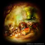 Rating: s Tags: Female, Male, Strawberry, Animal, Hat, Food, Cake, Rabbit, Alice In Wonderland, Blonde Hair, Sweets, Sitting, Bows (Fashion), March Hare, Mad Hatter, Hair Bow, Quartet, Alice (Alice In Wonderland), Dormouse, Shu (littlebit), Teacup