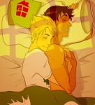 Rating: q Tags: Couple, Male, Ecchi, Fanart, Glasses, Black Hair, Short Hair, Yaoi, Sleeping, Blonde Hair, Eyes Closed, Two Males, deviantART, Duo, Homestuck, Dirk Strider, Fanart From DeviantART, Jake English, Hilarious-war
