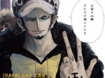 Rating: s Tags: Male, Black Hair, Blue Eyes, Short Hair, Hat, Tattoo, Cap, Wallpaper, Jacket, 1024x768 Wallpaper, ONE PIECE, Jewelry, Scan, Earrings, Pixiv, Solo, Black Jacket, Trafalgar Law, Text, Smile, Body Piercing, Manga Page, Wallpaper 4:3 Ratio, Open Clothes, Open Jacket, One Piece: Two Years Later, Japanese Text, Text: Character Name, Looking At Camera, Goatee, Pixiv Id 910355