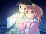 Rating: s Tags: Female, CG Art, Nanatsuiro Drops, Akihime Sumomo, Green Eyes, Green Hair, Sitting, Two Girls, Nadeshiko Yaeno, Duo