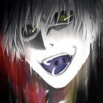 Rating: s Tags: Male, White Hair, Bleach, Gold Eyes, Open Mouth, Hollow Ichigo, Solo, Looking At Camera