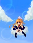 Rating: s Tags: Female, Blue Eyes, Clouds, Air, Kamio Misuzu, Blonde Hair, Sky