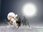 Rating: s Tags: Female, Dress, Wings, Long Hair, Brown Hair, Night, Moon, Wallpaper, Bat Wings, 1024x768 Wallpaper, Curls, +Anima, Nana (+anima), Wallpaper 4:3 Ratio