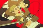 Rating: q Tags: Male, Ecchi, Blood, Black Hair, Short Hair, Uniform, Blonde Hair, Sword, Laying Down, Two Males, Weapons, Injury, Duo, Simple Background, Laying On Back, Shingeki no Kyojin, Emily Hu, Rivaille, Erwin Smith