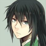 Rating: s Tags: Male, Black Hair, Short Hair, Harry Potter, Peaceful, Alternate Hairstyle, Portrait, Frown, Simple Background, Regulus Black, Gray Background, Pixiv Id 797264, Looking At Camera, Oslo