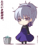 Rating: s Tags: Female, Dress, Long Hair, White Hair, Ponytail, Darker Than Black, Gray Hair, Chibi, Yin