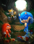 Rating: s Tags: Male, Blue Hair, Short Hair, Red Hair, Blonde Hair, Sonic the Hedgehog, Three Males, Spiky Hair, Sonic the Hedgehog (Character), Dragonfly, Trio, Miles "Tails" Prower, Knuckles the Echidna, Medium Hair, Team Sonic, C2ndy2c1d