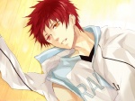 Rating: s Tags: Male, Short Hair, Red Hair, Laying Down, Heterochromia, Pixiv, Solo, Floor, Kuroko no Basket, Laying On Floor, Pixiv Id 1472216, Akashi Seijuurou, Basketball Uniform, Basketball Uniform (Rakuzan High)