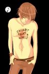 Rating: s Tags: Male, Brown Hair, Short Hair, Death Note, Yagami Raito, Solo, Shirtless (male)