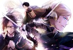 Rating: s Tags: Male, Fanart, Glasses, Black Hair, Bird, Short Hair, Blonde Hair, Weapons, Eagle, Pixiv, Quartet, Zao Chuan Ya, Fanart From Pixiv, Shingeki no Kyojin, Rivaille, Hange Zoë, Mike Zacarius, Erwin Smith, Three Dimensional Maneuver Gear