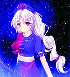 Rating: s Tags: Female, Long Hair, Touhou, Gray Hair, Braids, Yagokoro Eirin, Kiyomin, Single Braid