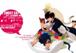 Rating: s Tags: Male, Fanart, Blue Hair, Long Hair, Black Hair, Bird, Blue Eyes, Short Hair, Animal, Ponytail, Katekyo Hitman REBORN!, Cat, Pillow, Two Males, Book, Hibird, Dog, Heterochromia, Hibari Kyoya, White Background, Pixiv, Rokudou Mukuro, Duo, Text, Simple Background, Little Yellow Bird, Fanart From Pixiv, Doujinshi Cover, English Text, K