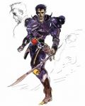 Rating: s Tags: Male, Black Hair, Armor, Sword, Weapons, Sketch, Amano Yoshitaka, Final Fantasy II, Leon (FF2)