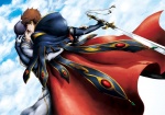 Rating: s Tags: Male, Black Hair, Brown Hair, Green Eyes, Purple Eyes, Short Hair, Suzaku Kururugi, Yaoi, Hug, Sword, Sky, Cape, Lelouch Lamperouge, Sunrise (Studio), Two Males, Weapons, Kimura Takahiro, Duo, Shounen Ai, Code Geass: Lelouch of the Rebellion