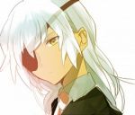 Rating: s Tags: Male, Fanart, Long Hair, Eyepatch, Gray Hair, Tie, Gold Eyes, White Background, Pixiv, Inazuma Eleven, Solo, Sakuma Jirou, Simple Background, Fanart From Pixiv, Extpil