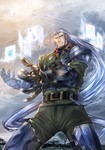 Rating: s Tags: Male, Long Hair, Blue Eyes, Gloves, White Hair, Gray Hair, Original, Pixiv, Solo, Takayama Dan, Looking At Camera