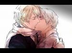 Rating: s Tags: Male, Red Eyes, Short Hair, Yaoi, Blush, White Hair, Eyes Closed, Albino, Two Males, Axis Powers: Hetalia, Prussia, Russia, White Background, Duo, Kisses, Simple Background, Allied Forces, Axis Power Countries, Soviet Union, Beepaint