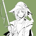 Rating: s Tags: Male, Fanart, Long Hair, Braids, Pixiv, Single Braid, Green Background, Simple Background, Fanart From Pixiv, Pixiv Id 1103642, MAGI: The Labyrinth of Magic, Yunan