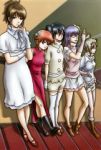 Rating: s Tags: Female, Gin Tama, Glasses, Dress, Long Hair, Brown Hair, Short Hair, Gloves, Purple Hair, Eyepatch, Blonde Hair, Chinese Clothes, Traditional Clothes, Yagyuu Kyuubei, Fingerless Gloves, Hair Buns, Kagura (Gin Tama), Shimura Tae, Sarutobi Ayame, Tsukuyo, Cache Oeil