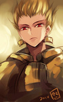 Rating: s Tags: Male, Fate/stay night, Red Eyes, Short Hair, Blonde Hair, Jewelry, Earrings, Solo, Gilgamesh, Body Piercing, Sakubun