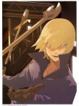 Rating: s Tags: Male, Blue Eyes, Short Hair, Gloves, Blonde Hair, Scan, Baccano, Tools, Wrench, Solo, Graham Spector, Smile, Official Art, Enami Katsumi