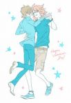 Rating: s Tags: Male, Fanart, Glasses, Long Hair, Brown Hair, Short Hair, Pink Hair, Shoes, Belt, Eyes Closed, Coat, Holding Hands, Shirt, Two Males, Jewelry, T-shirt, Bracelet, Pants, Open Mouth, White Background, Teeth, Pixiv, Inazuma Eleven, Valentines, Duo, Text, Level-5, Smile, Tsunami Jousuke, Tachimukai Yuuki, Temari (Pixiv553976), Simple Background, Looking At Another, Star (Symbol), Fanart From Pixiv, Text: Happy Valentine's Day, Inazuma Eleven Go, English Text Rating: s Tags: Male, Fanart, Glasses, Long Hair, Brown Hair, Short Hair, Pink Hair, Shoes, Belt, Eyes Closed, Coat, Holding Hands, Shirt, Two Males, Jewelry, T-shirt, Bracelet, Pants, Open Mouth, White Background, Teeth, Pixiv, Inazuma Eleven, Valentines, Duo, Text, Level-5, Smile, Tsunami Jousuke, Tachimukai Yuuki, Temari (Pixiv553976), Simple Background, Looking At Another, Star (Symbol), Fanart From Pixiv, Text: Happy Valentine's Day, Inazuma Eleven Go, English Text