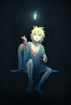 Rating: s Tags: Male, Green Eyes, Short Hair, Vocaloid, Chain, Blonde Hair, Kagamine Len, Barefoot, Story of Evil