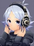 Rating: s Tags: Male, Fanart, Blue Hair, Blue Eyes, Short Hair, Jacket, Headphones, Pixiv, Inazuma Eleven, Solo, Text, Smile, Fubuki Shirou, Simple Background, Gray Background, Fanart From Pixiv, Closed Mouth, Looking At Camera, English Text, Mataro (Artist)