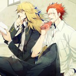 Rating: s Tags: Male, Fanart, Long Hair, Drinks, Blue Eyes, Short Hair, Uniform, Red Hair, Blonde Hair, Reading, Two Males, ONE PIECE, Jewelry, Book, Bandages, Earrings, Pixiv, Eustass Kid, Duo, School Uniform, Alternate Setting, Body Piercing, Killer, One Piece: Two Years Later, Fanart From Pixiv, Bandaged Hand, 1:1 Ratio, Kid Pirates, Juice Box, Rui Yuda