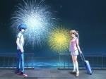 Rating: s Tags: Female, CG Art, Fireworks, Night, Pia Carrot, Duo, Standing, Kunugi Ayano