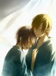 Rating: s Tags: Female, Couple, Male, Fanart, Brown Hair, Short Hair, Yaoi, Hug, Blonde Hair, Two Males, Pixiv, Durarara!!, Ria, Kida Masaomi, Mikajima Saki, Duo, Shounen Ai, Fanart From Pixiv