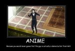 Rating: s Tags: Male, Glasses, Black Hair, Short Hair, Kuroshitsuji, Claude Faustus, Text, Demotivational Poster, Low Quality