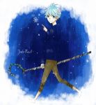 Rating: s Tags: Male, Fanart, Staff, Snow, Short Hair, Snowflakes, Weapons, Pixiv, Fanart From Pixiv, Jack Frost, Rise of the Guardians, Pixiv Id 2319820