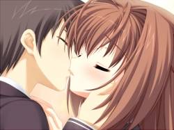 Rating: s Tags: Female, Male, CG Art, Long Hair, Brown Hair, Kiss, Bra-ban!, Nakanoshima Tae, Yuzusoft