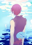Rating: s Tags: Male, Fanart, Clouds, Short Hair, Pink Hair, Back, Pixiv, Fanart From Pixiv, Pixiv Id 950160, Matsuoka Rin, Free!