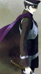 Rating: s Tags: Male, Black Hair, Green Eyes, Short Hair, Uniform, Hat, Angry, Sword, Cape, Weapons, Pants, Shin Megami Tensei: Devil Summoner, Shin Megami Tensei, Solo, Atlus, Joker (Artist), Kuzunoha Raidou