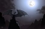 Rating: s Tags: Unidentified, Night, Moon, Dragon, Mountains