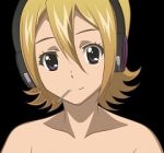 Rating: s Tags: Female, Blue Eyes, Vector, Blonde Hair, Solo, Black Background, Simple Background, Sket Dance, Onizuka Hime